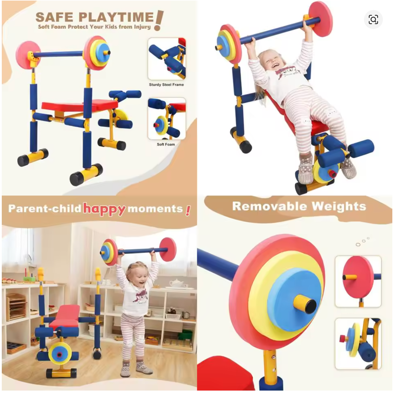 Kids Workout Equipment Bench